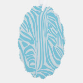 Blue Zebra Pattern Ornament Karte (Rechts)