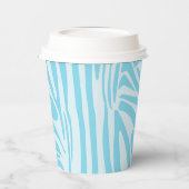 Blue Zebra Pattern Pappbecher (Links)