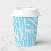 Blue Zebra Pattern Pappbecher (Rechts)