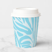 Blue Zebra Pattern Pappbecher (Vorderseite)