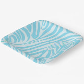 Blue Zebra Pattern Pappteller (Gewinkelt)