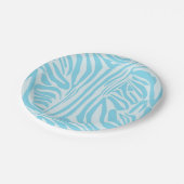 Blue Zebra Pattern Pappteller (Schrägansicht)