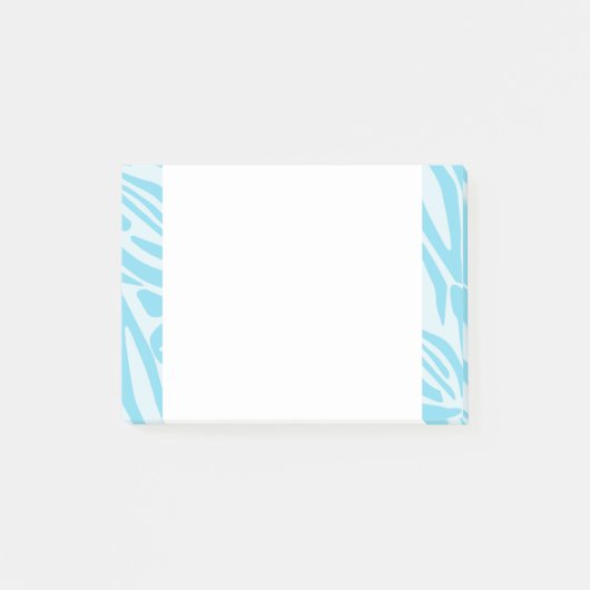 Blue Zebra Pattern Post-it Klebezettel (Vorderseite)