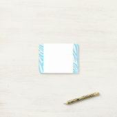 Blue Zebra Pattern Post-it Klebezettel (Auf Schreibtisch)