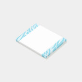 Blue Zebra Pattern Post-it Klebezettel (angewinkelt)
