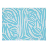 Blue Zebra Pattern Poster (Vorderseite)