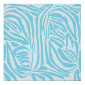 Blue Zebra Pattern Poster (Vorderseite)