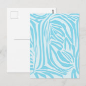 Blue Zebra Pattern Postkarte (Vorne/Hinten)