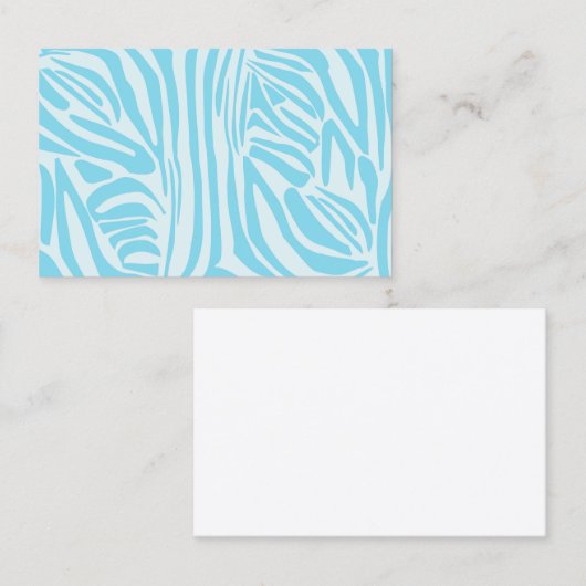 Blue Zebra Pattern Rabattkarte (Vorne/Hinten)