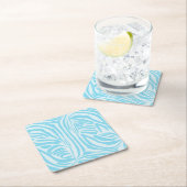 Blue Zebra Pattern Rechteckiger Pappuntersetzer (Vor Ort)