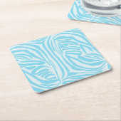 Blue Zebra Pattern Rechteckiger Pappuntersetzer (angewinkelt)