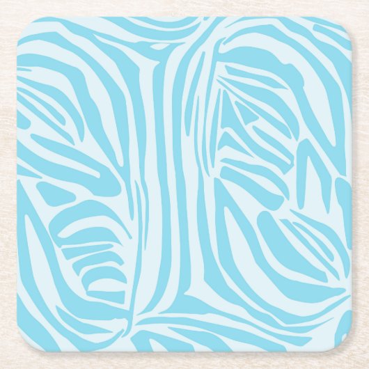 Blue Zebra Pattern Rechteckiger Pappuntersetzer (Vorderseite)