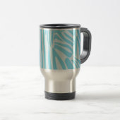 Blue Zebra Pattern Reisebecher (VorderseiteRechts)