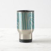 Blue Zebra Pattern Reisebecher (Mittel)