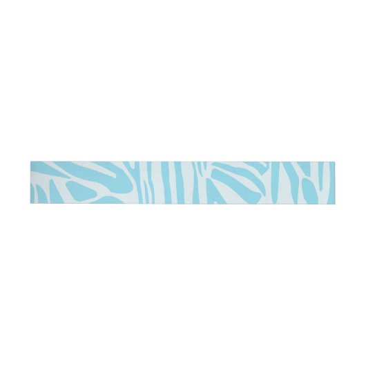 Blue Zebra Pattern Rundum-Adressaufkleber (Person)