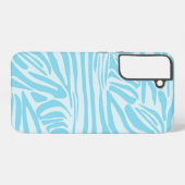 Blue Zebra Pattern Samsung Galaxy Hülle (Rückseite (Horizontal))