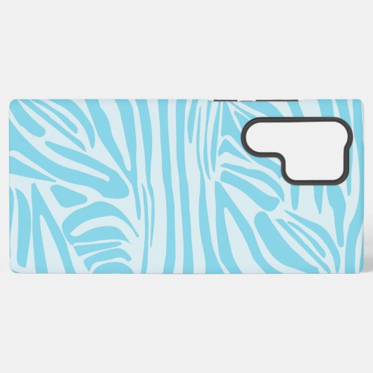 Blue Zebra Pattern Samsung Galaxy Hülle (Rückseite (Horizontal))