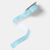 Blue Zebra Pattern Satinband (Rückseite)