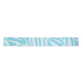 Blue Zebra Pattern Satinband (Vorderseite)