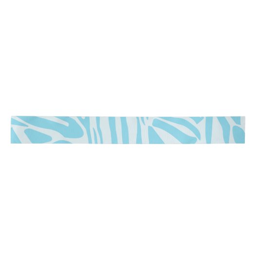 Blue Zebra Pattern Satinband (Vorderseite)