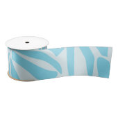 Blue Zebra Pattern Satinband (Spule)