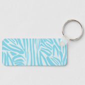 Blue Zebra Pattern Schlüsselanhänger (Vorderseite)