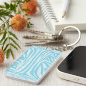 Blue Zebra Pattern Schlüsselanhänger (Vorderseite rechts)
