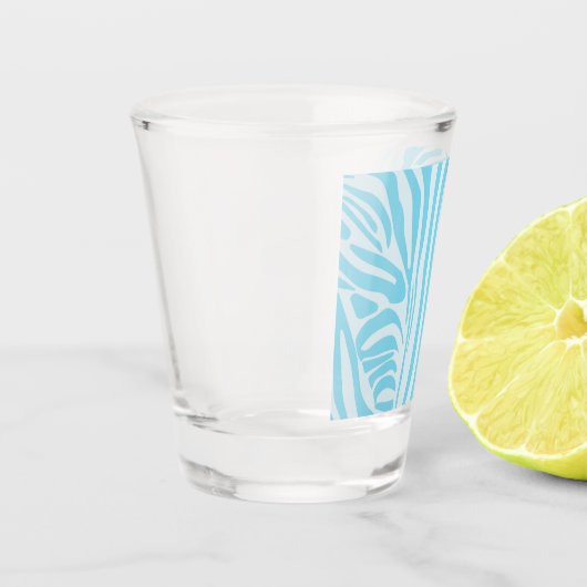 Blue Zebra Pattern Schnapsglas (Links)
