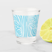 Blue Zebra Pattern Schnapsglas (Vorderseite)