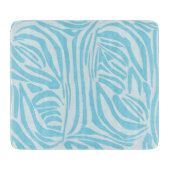 Blue Zebra Pattern Schneidebrett (Vorderseite)