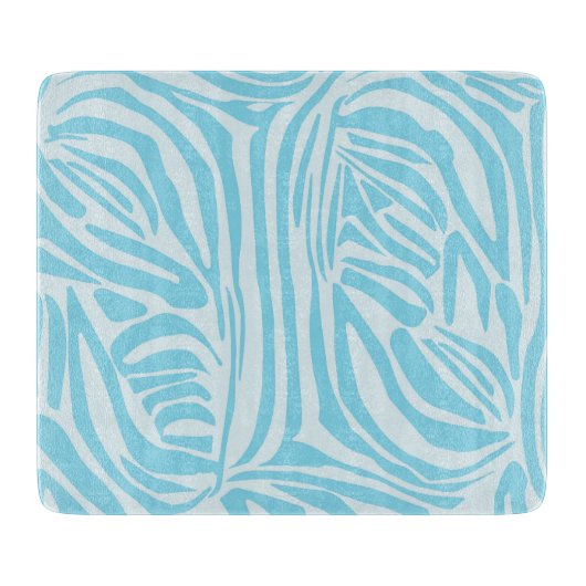 Blue Zebra Pattern Schneidebrett (Vorderseite)