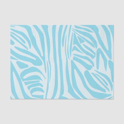 Blue Zebra Pattern Seidenpapier (Vorderseite)