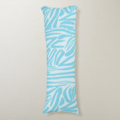 Blue Zebra Pattern Seitenschläferkissen (Vorderseite Vertikal)