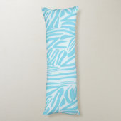 Blue Zebra Pattern Seitenschläferkissen (Rückseite (Vertikal))