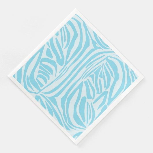 Blue Zebra Pattern Serviette (Ecke)