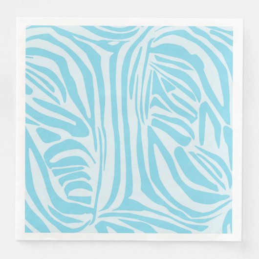 Blue Zebra Pattern Serviette (Vorderseite)
