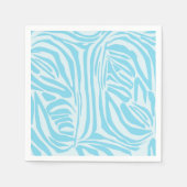 Blue Zebra Pattern Serviette (Vorderseite)