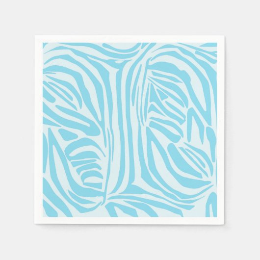 Blue Zebra Pattern Serviette (Vorderseite)