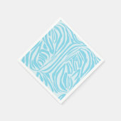 Blue Zebra Pattern Serviette (Ecke)