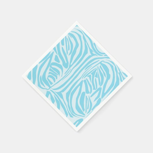 Blue Zebra Pattern Serviette (Ecke)