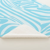 Blue Zebra Pattern Sherpadecke (3/4)
