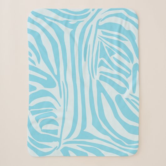 Blue Zebra Pattern Sherpadecke (Vorderseite)