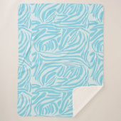 Blue Zebra Pattern Sherpadecke (Vorderseite)