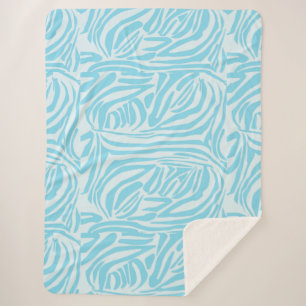 Blue Zebra Pattern Sherpadecke