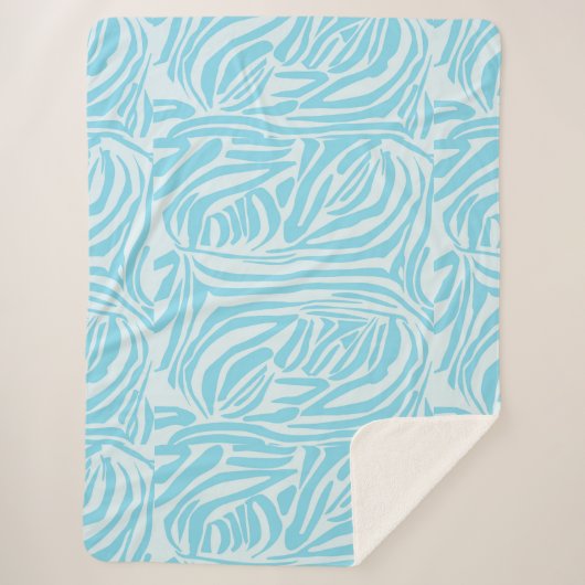 Blue Zebra Pattern Sherpadecke (Vorderseite)