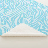 Blue Zebra Pattern Sherpadecke (3/4)