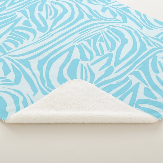 Blue Zebra Pattern Sherpadecke (3/4)