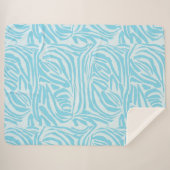 Blue Zebra Pattern Sherpadecke (Vorderseite (Horizontal))