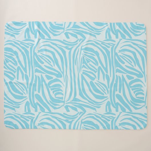 Blue Zebra Pattern Sherpadecke (Vorderseite (Horizontal))