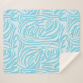 Blue Zebra Pattern Sherpadecke (Vorderseite (Horizontal))
